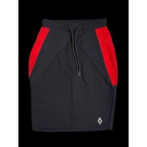 Marcelo Burlon County of Milan Black and Red Mini Skirt Women Size Extra Small